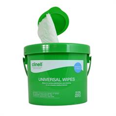 BUCKET OF CLINELL UNIVERSAL 225 WIPES