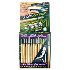WOOBAMBOO I/DENTAL ASSORT PICKS 12 PK