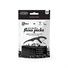 HUMBLE CHARCOAL FLOSS PICKS PK 50