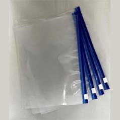 CLEAR BAG BLUE SLIDE ZIPPER 10x7in