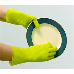 PAIR HOUSEHOLD MED YELLOW GLOVES