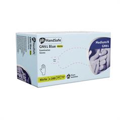 PH HANDSAFE MED BLUE NITRILE PF GN91