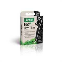 PIKSTERS ECO CHARCOAL FLOSS PICK PK 30