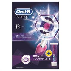 ORAL B PRO 1 650 PINK 3D WHITE + T/PASTE