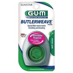 GUM BUTLERWEAVE WAXED MINT FLOSS 55mtr