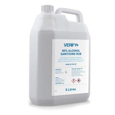 VERIFY+ 80% ALCO HAND SANITISER RUB 5ltr