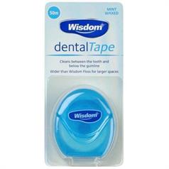 WISDOM MINT WAXED DENTAL TAPE 50mtr