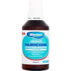 WISDOM CHLORHEX MINT A/FREE 300ml M/R